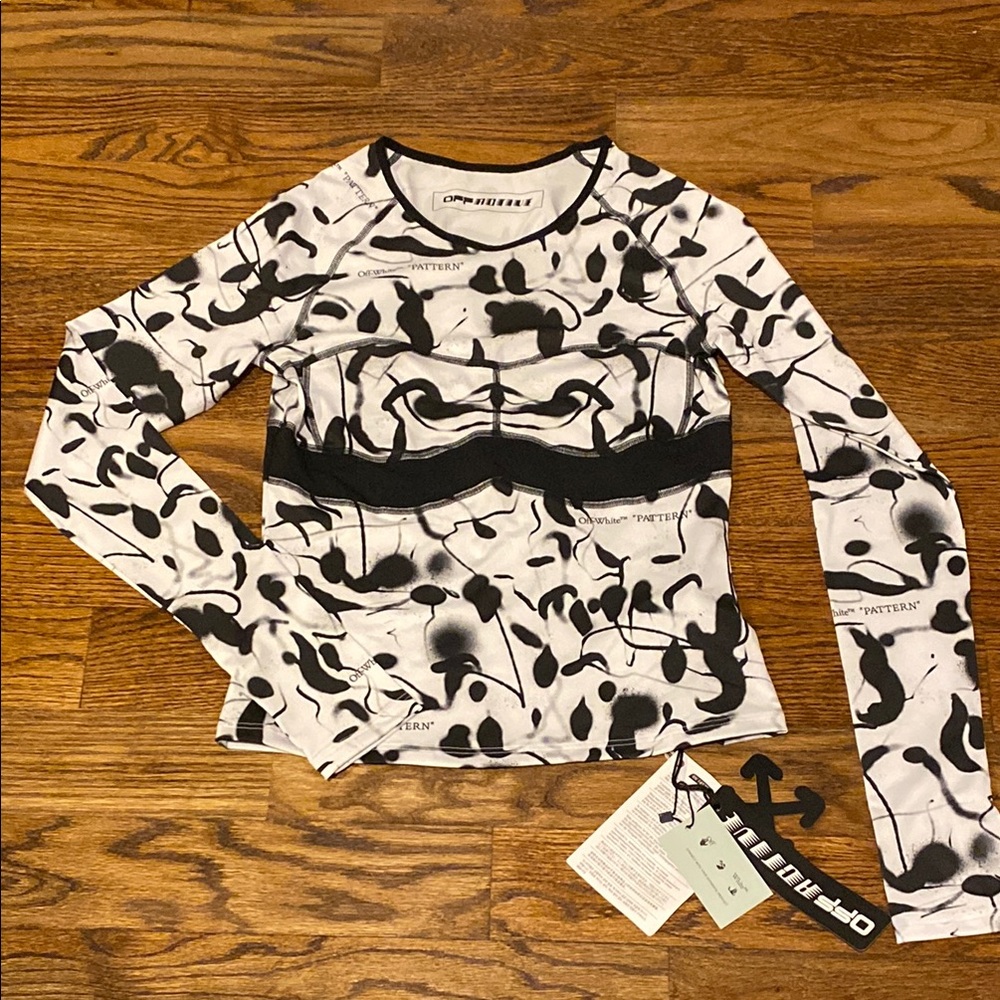 Off-White Long Sleeve Graphic Tee